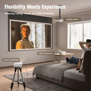 AuKing Projector, 2024 Upgraded Mini Projector, Full HD 1080P Home Theater Video Projector, Compatible with HDMI/USB/AV/Smartphone/TV Box/Laptop