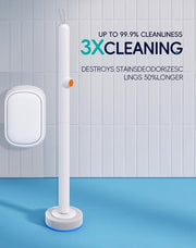 LFBEAR Disposable Toilet Cleaning System - Toilet Brush Kit with 36 High-Performance Refills, Wall Mounted Toilet Brush and Holder for Deep Cleaning Bathroom (Toilet Brush+18 Refills)