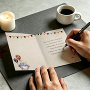 FSSDAS Funny Halloween Birthday Card for Women Men, Spooky Birthday Card | Happy Halloween Birthday Cake Card for daughter, best friends, Him, Her, Happy Boo-irthday Gift for Kids, with Envelope,