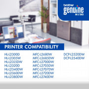 Brother Genuine High Yield TN660 Toner Cartridge, Replacement, Page Yield Up to 2600, Amazon Dash Replenishment, Black, 1 Pack