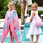 Joiedomi Unicorn Hooded Towels for Kids Soft 100% Cotton Kids Beach Towel 30" x 50" for 3-8 Years Boy Girl Beach Hooded Poncho Absorbent Pool Toddler Swim Bath Wrap