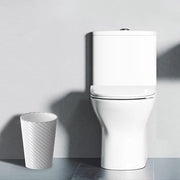 Lysam Bathroom Trash Can 3 Pack, 1.8 Gallon Small Trash Can with Trash Bags | Garbage Can for Bedroom Living Room, Open-Top|Sturdy Bin Indoor, Round Waste Basket for Office|Studio, Compact Spaces (White)