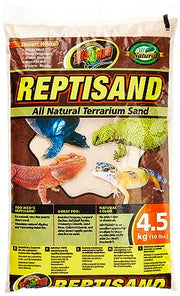 Zoo Med ReptiSand®, 10 Pounds, Desert White | Natural, For Bearded Dragons, Leopard Geckos & Desert Species, Chemical-Free, Ideal for Digging, Burrowing & Egg Laying