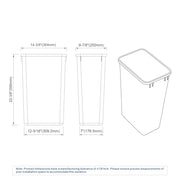 Dowell 50QT Wastebasket Trash Container, 13Gal, Plastic, Stackable, for Kitchen/Bathroom/Office,Tall Trash Can 22-3/8"H (Grey 4000 50 04)