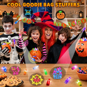40 Halloween Finger Lights Party Favors for Kids Goodie Bag Stuffers Prizes | Light Up Halloween Toys Bulk Treats Non Candy Classroom Prize Trick or Treat Giveaways Halloween Trinkets Pinata Fillers