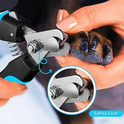 Candure Pet Nail Clippers Professional Trimmer, Blue, Large to Medium Pets | Suitable for puppies, cats, rabbits, and guinea pigs. Safety Guard to Prevent Over-Cutting Toenails and Includes a Nail File