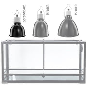 ReptiKing Reptile Light Fixture, 5.5'' Standard Dome for Reptile Basking Bulb Light/Heat Lamp/Ceramic Heat Emitter, 5.5 Inch Light Dome