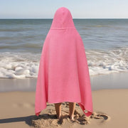 ORIGINAL KIDS Hooded Bath Towel - 100% Cotton Pink Waffle Weave Kids Towel | Oversized 30x56 Large Terry Towel Bath Wrap with a Hood for Kids Toddlers - Super Absorbent Quick Dry Shower Pool Beach Towel