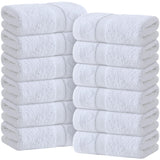 White Hand Towels for Bathroom [12 Pack] Cotton Hand Towel Bulk for Gym, Kitchen and Spa, 16x27 Inches Soft Highly Absorbent Quick Dry Terry Salon Towels