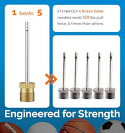 ETENWOLF 12 Pack Brass Ball Pump Needles, No Break Heavy Duty Needles | Air Pump Needles for Balls with Storage Case, Compatible with Hand Pump and Electric Pump, Stainless Steel Body