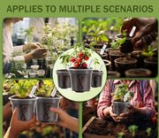 30 Pack Clear Nursery Plant Pots, 3.5/4/5 In with Drainage Holes, 20 Labels | High Transparency (Clear View of Root Growth), Variety Pack, Good Drainage, 20 Pack Easy-ID Plant Labels