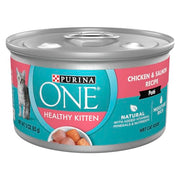 Purina ONE Wet Kitten Food, Healthy Kitten, 24 Pack 3 oz Cans