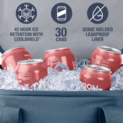 CleverMade Tahoe Collapsible Cooler Bag, Medium Travel Cooler, Ocean | Keep Food and Drinks Cold Without Bulky Storage | The Leak-Resistant Liner Contains Meltwater, and the Frame Folds Flat
