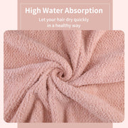 Laojbaba Microfiber Hair Towel Quick Dry Hair Towel Hair Drying Towels Suitable for All Kinds of Hair Ultra Absorbent Long and Thick Hair 20X40inch Lotus Root Pink (1pcs)