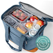 CleverMade Tahoe Collapsible Cooler Bag, Medium Travel Cooler, Ocean | Keep Food and Drinks Cold Without Bulky Storage | The Leak-Resistant Liner Contains Meltwater, and the Frame Folds Flat