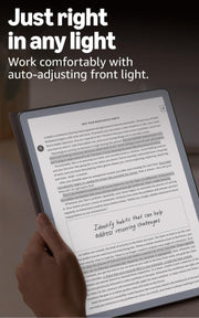 Amazon Kindle Scribe 32GB (newest model) — 11” display with front light, paper-like feel, and no distractions — Write in notebooks, docs, and books. Pen included - Graphite