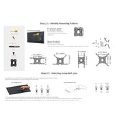 Amazon Basics Full Motion Articulating TV Wall Mount, with Swivel and Tilt, for 26" to 55" TVs and Flat Panels up to 80 Lbs, VESA Compatible, Single Stud, Black