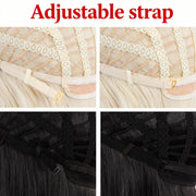 MapofBeauty 40 Inch Carve Long Straight Cosplay Anime Costume Wig, Black | 100 cm Party Wig