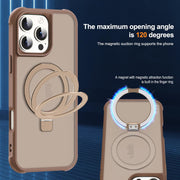 SKYLMW Compatible with iPhone 16 Pro Max Case with Stand,Desert Brown | iPhone 16 Pro Max Phone Case 6.9",Magnetic Ring Stand,Compatible with MagSafe,Military-Grade Protection,Great Grip Feeling