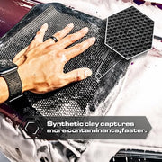 Blackline Synthetic Clay Towel 12"x12" - Clay Bar Alternative, Detailing | Synthetic clay towel lifts tar, sap & road film for a glass-smooth finish. Smoother than a clay bar, reusable, preps for wax