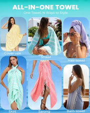Antfuny Turkish Beach Towels Vacation Quick Dry Sand Free Oversized Bath Pool Swim Towel Extra Large XL Blanket Adult Travel Cruise Accessories