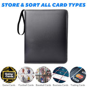 ULLTOON Portable 9-Pocket Trading Card Binder, Holds 1080 Cards | 60 Removable Double-Sided Sleeves, Baseball Card Binder Card Storage Organizer Album for Boys, Girls, Sports & Game Cards