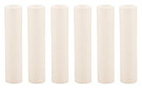 Creative Hobbies 4 Inch Tall Cream Plastic Candle Covers Sleeves Chandelier Socket Covers - Slip Over E12 Candelabra Base Sockets | Set of 6