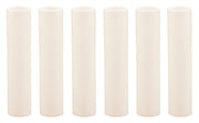 Creative Hobbies 4 Inch Tall Cream Plastic Candle Covers Sleeves Chandelier Socket Covers - Slip Over E12 Candelabra Base Sockets | Set of 6