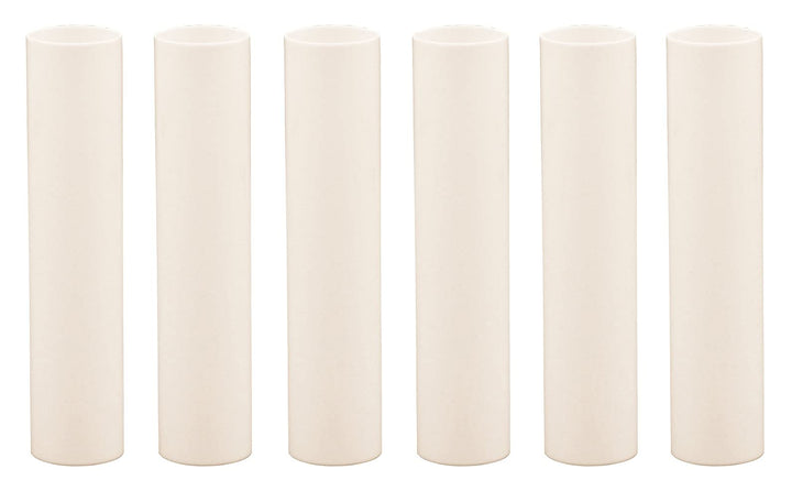 Creative Hobbies 4 Inch Tall Cream Plastic Candle Covers Sleeves Chandelier Socket Covers - Slip Over E12 Candelabra Base Sockets | Set of 6