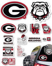 UGA Gifts Georgia Bulldogs Stickers & Decals 14 Pc Set for Car Water Bottle | University of Georgia Bulldogs Sticker Variety Pack (14 piece)