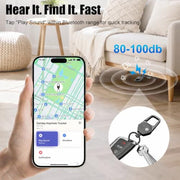 Oaridey Keychain, Works with Apple Find My Only, Carabiner Car Key Chain with GPS Tracker, Heavy Duty Key Finder for Luggage, Anti-Lost Key Tracker with 2-Year Battery Life, High-Precision, Black