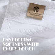 White Hand Towels for Bathroom [12 Pack] Cotton Hand Towel Bulk for Gym, Kitchen and Spa, 16x27 Inches Soft Highly Absorbent Quick Dry Terry Salon Towels