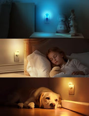 L LOHAS LED Plug in Night Light for Kids, 3D Cute Puppy Night Light | Dusk to Dawn Sensor, RGB+Soft White 3000K Dog Night Light, Christmas Birthday Gift Nightlight for Kids, Room Decor