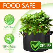 Gardzen 10-Pack 10 Gallon Grow Bags Fabric Pots with Heavy Duty Handles | Excellent Drainage & Breathability, Thickened 300G Nonwoven Fabric, BPA Free, Durable for Vegetable & Flower Growing