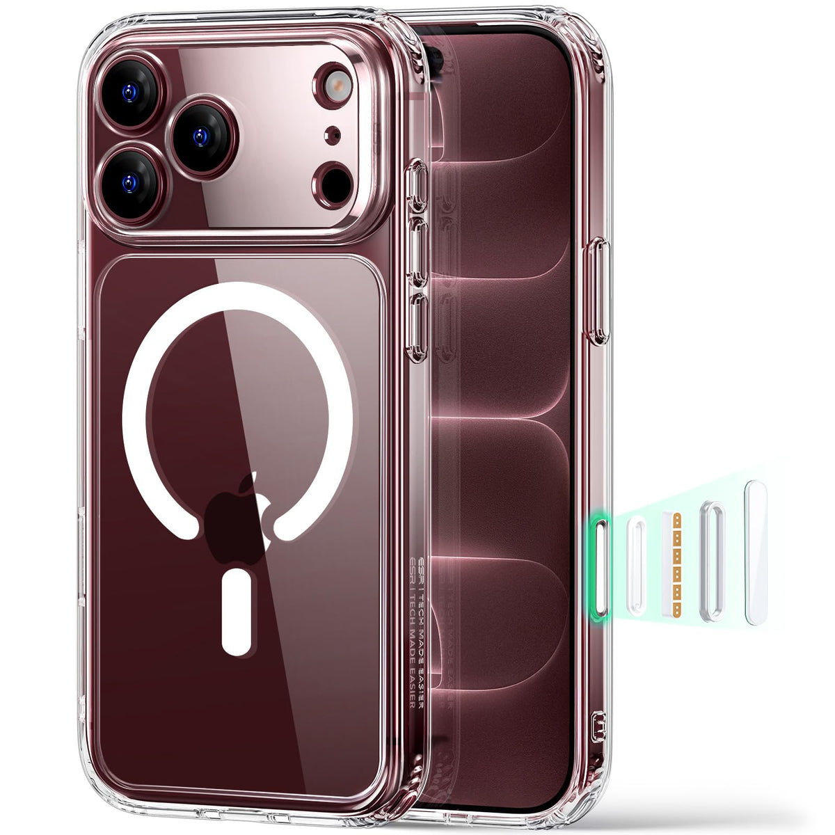 ESR Classic Hybrid for iPhone 17/18 Pro Case, Clear | Long-Lasting Anti-Yellowing, Ultra-Thin, Compatible with MagSafe, 3X Military-Grade Protection, Camera Control