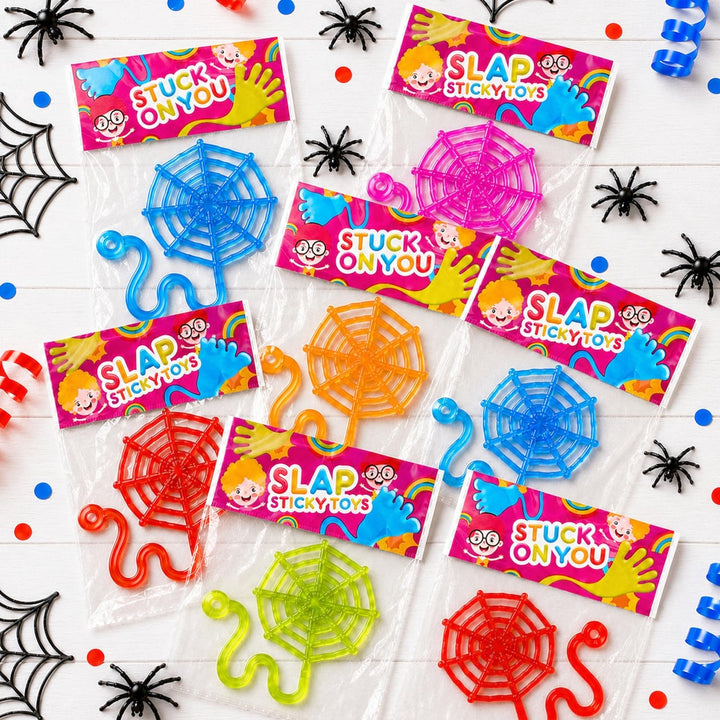 Sticky Spider Web Sticky Hands Toys,36PCS Goodie Bag Basket Pinata Stuffers | Halloween Boo Basket Pinata Fillers for Kids,Party Gifts Prizes Trinkets for Toddlers,Treats Non Candy for Birthday Classroom