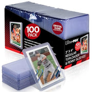 Ultra Pro 3" x 4" Clear Regular Toploader & Card Sleeves Bundle,100 Pack | Soft Protective Sleeves, Rigid Plastic Holders, Archival-Safe Material, Clear Display, Ideal For Collectors And Card Storage