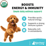 Raw Paws Virgin Organic Coconut Oil for Dogs & Cats (4-oz) - Skin & Coat | Dry Nose & Paw Balm - Itchy Skin Support - Hot Spot Care - Cat Hairball Support - Edible Pet Supplement