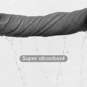 JML Microfiber Bath Towel with Hanging Loop, 2 Pack, 30" x 60", Grey | Oversized, Soft & 7X Absorbent, Fast Drying, No Fading, Lint Free Microfiber Towel for Sport, Travel, Fitness, Yoga