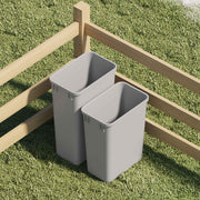 Dowell 50QT Wastebasket Trash Container, 13Gal, Plastic, Stackable, for Kitchen/Bathroom/Office,Tall Trash Can 22-3/8"H (Grey 4000 50 04)