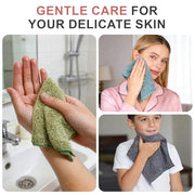 10 Pack Premium Washcloths, Highly Absorbent and Super Soft Face Towels | Multi-Purpose Fingertip Towels, 12 x 12 inch Bathroom Towels (Charcoal/Coral Pink/Cyan/Jade Green/Coffee Beige)