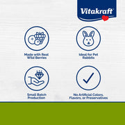 Vitakraft Drops Rabbit Treat with Wildberry Flavor 5.3 oz. | Wildberry Flavor, Wholesome Small Animal Treat, Easy to Feed, Resealable Bag, 5.3 oz Pack