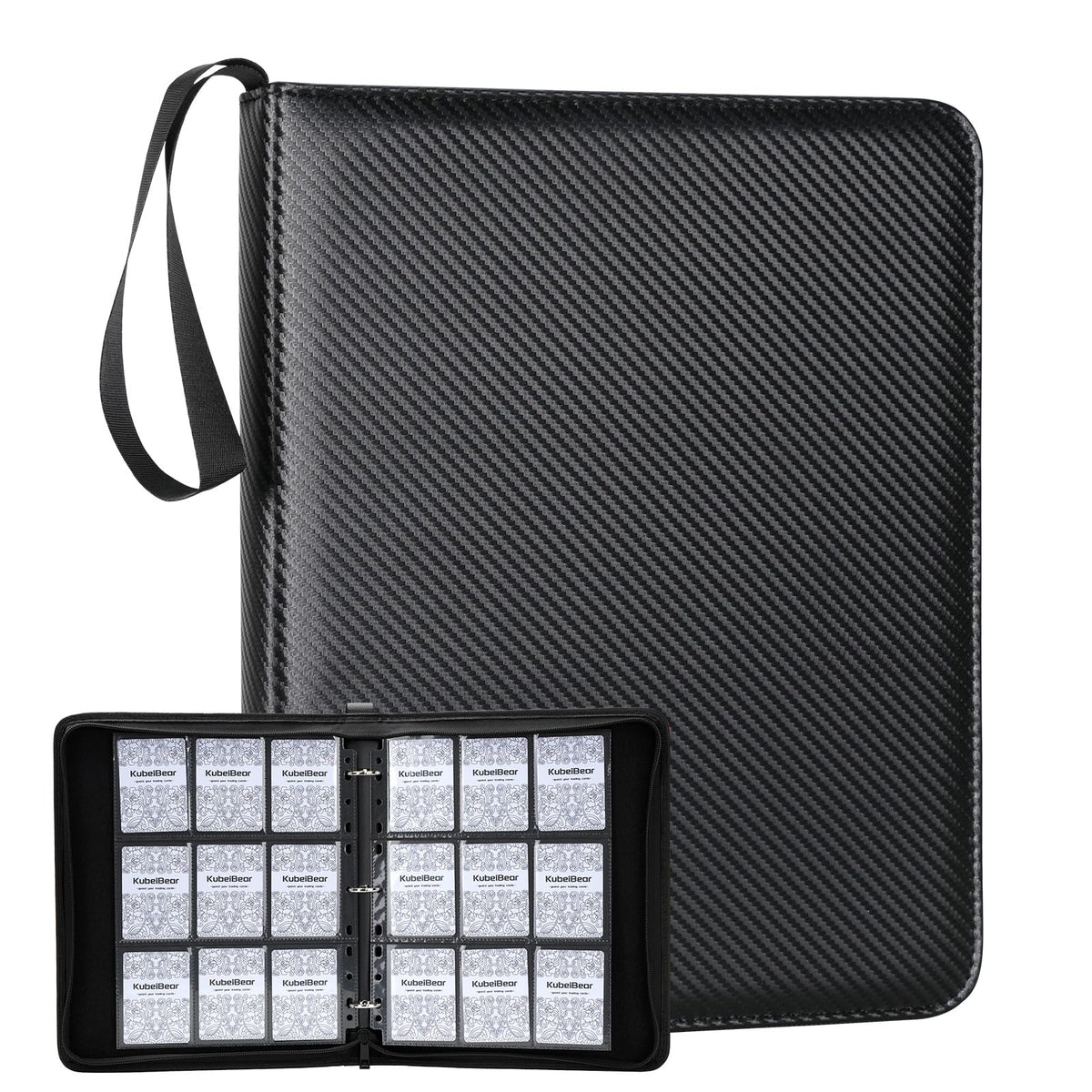 Card Binder – 720 Capacity, Zippered Trading Card Holder for MTG, Sports & Collectible Cards – Acid-Free, Durable & Travel-Friendly Storage (Black, 9 Pocket)