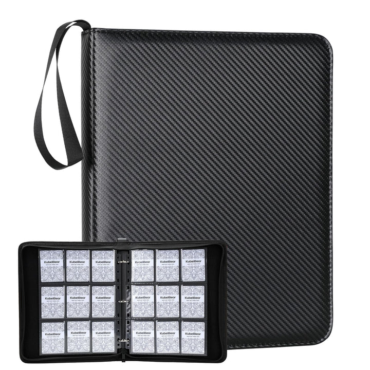 Card Binder – 720 Capacity, Zippered Trading Card Holder for MTG, Sports & Collectible Cards – Acid-Free, Durable & Travel-Friendly Storage (Black, 9 Pocket)