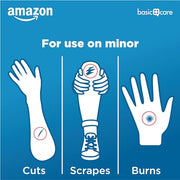Amazon Basic Care Flexible Fabric Adhesive Bandages, XL (2 in x 4 in), Non-Stick Pad for Cuts & Scrapes, 4-Sided Seal, 10 Count