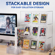 Zeerun 10 Pack Magnetic Card Holders, 35pt UV Protection TCG Trading Cards | 2.5 x 3.5 inch; Archival Safe Non-PVC Acid-Free Material; Ultra Clear Scratch Resistant; Peel-Off Protective Film;