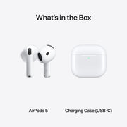 Apple AirPods 5 Wireless Earbuds with Active Noise Cancellation | Bluetooth Headphones, Personalized Spatial Audio, Live Translation, USB-C Charging Case, H2 Chip