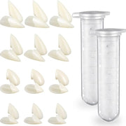 Zhanmai 12 Pairs Vampire Teeth Fangs 4 Sizes Halloween Party Accessories | Fake Vampire Fangs for Cosplay, Halloween Party Costume Accessories, Masquerade Dress up Favors, 12 Pairs 4 Sizes 2 Pellets