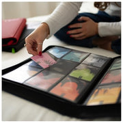 Vault X 9 Pocket Zip Trading Card Binder 360 Cards Exo-Tec (Black) | Holds 360 standard-size TCG cards in 20 side-loading 9-pocket pages. Padded, water-resistant Exo-Tec cover.
