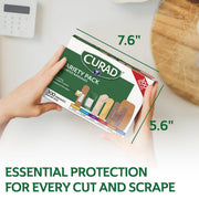 CURAD Assorted Bandages Variety Pack, 300 Count, 6 Styles Including Antibacterial, Waterproof, Sheer, Plastic, Heavy Duty & Flex-Fabric, Protects Scrapes, Cuts & Burns, Latex-Free